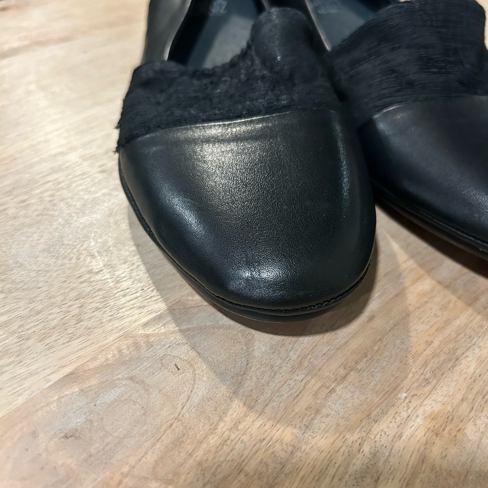 Miz Mooz | Distressed Black Leather Flats | Women’s 40/9-9.5 - Picture 2 of 11